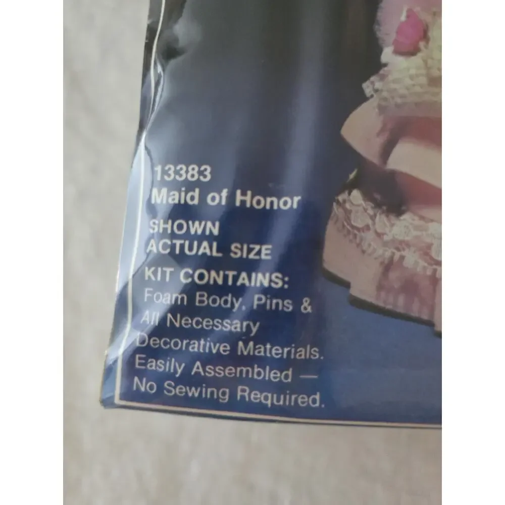Walco Li'l Missy Beaded Doll Kit Sequin Vintage Maid of Honor #13383